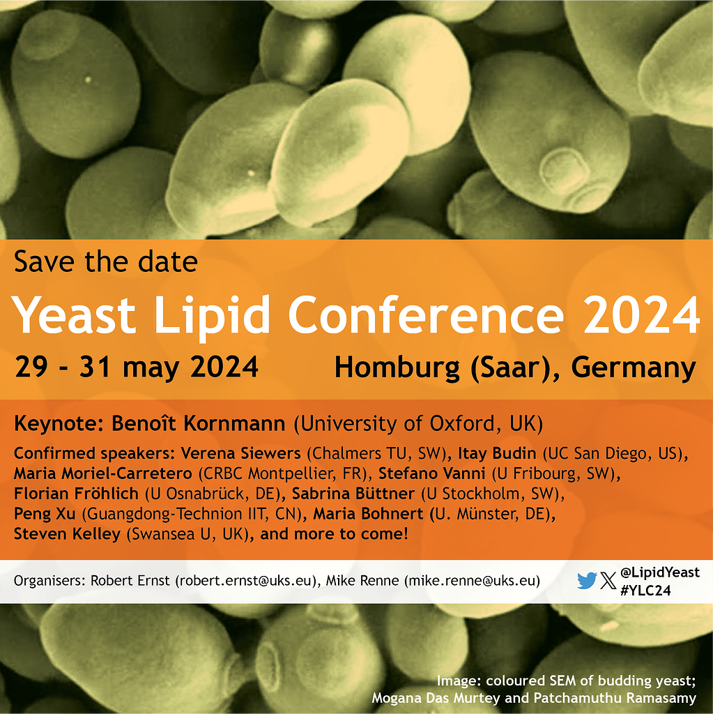 Yeast Lipid Conference 2024, Saarland University, Homburg, Germany Conferences Alliance of