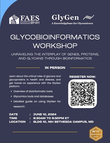 FAES-GlyGen Glycoinformatics Workshop 2024